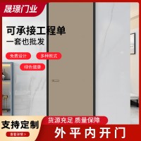 简约室内房间免漆木门酒店窄边平开门卧室软装套装门平开门武汉